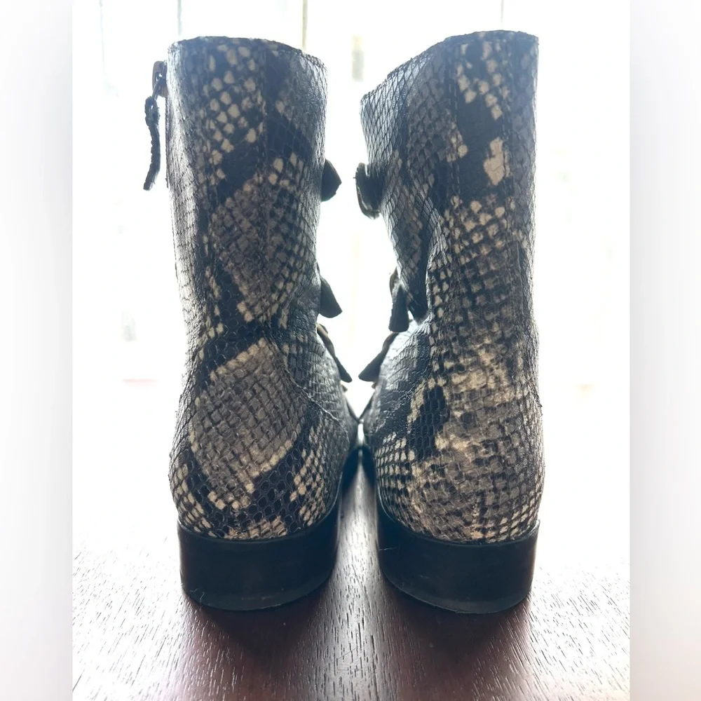J. Crew Snakeskin Buckled Boots - Picture 4 of 7